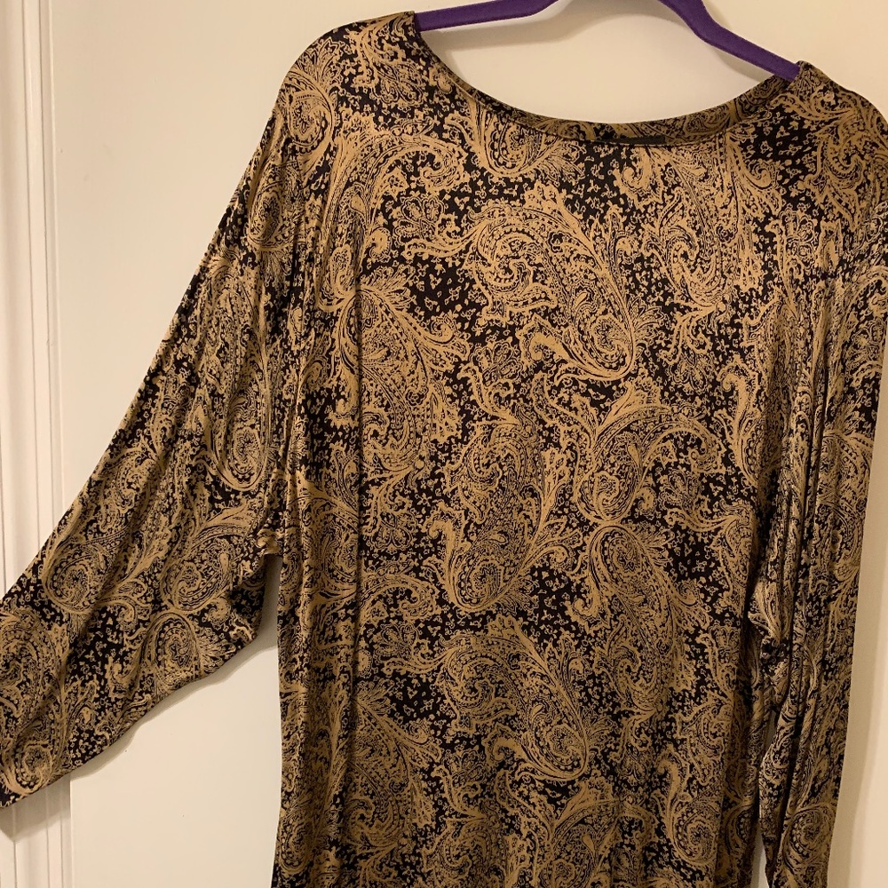 Elegant, Black and Gold Blouse, Carole Little,